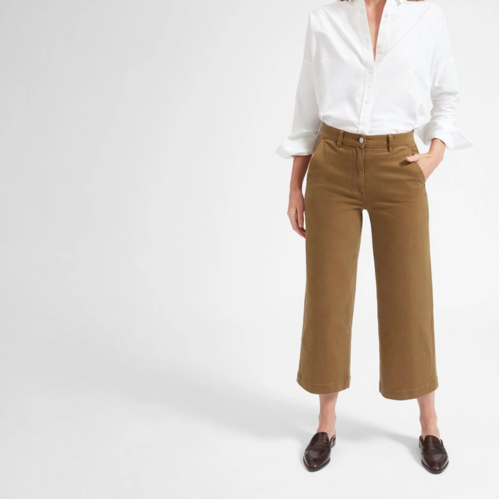 Everlane Wide Leg Crop Pants Ochre